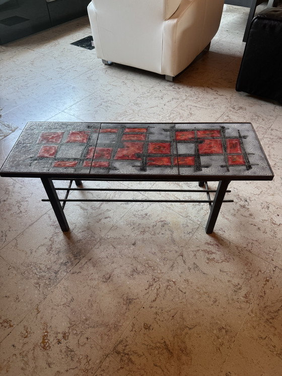 Image 1 of Jean & Robert Cloutier – Salontafel van geëmailleerd lavasteen – Circa 1960
