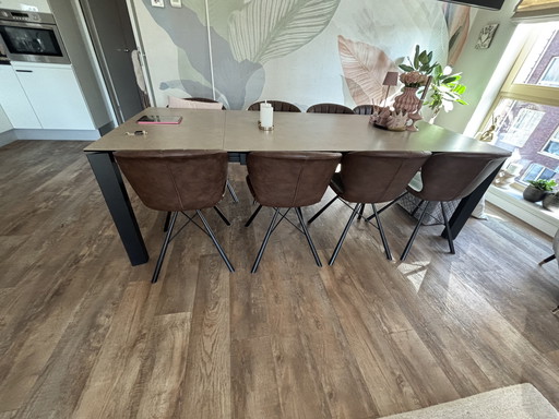 6x leuke goed verzorgde eetkamerstoelen 