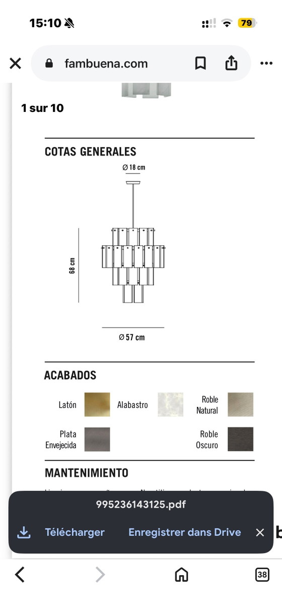 Image 1 of Fambuena quartz alabaster chandelier
