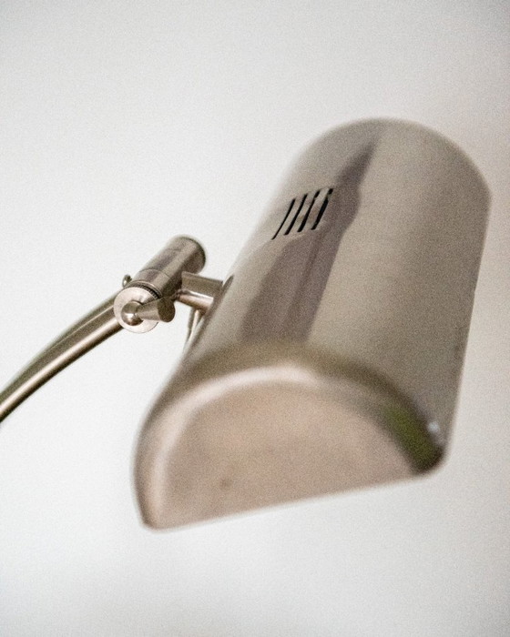 Vintage Design Bureaulamp – A.h.g. Wachsmuth & Krogmann – Tafellampen, rvs (photo 9 of 9)