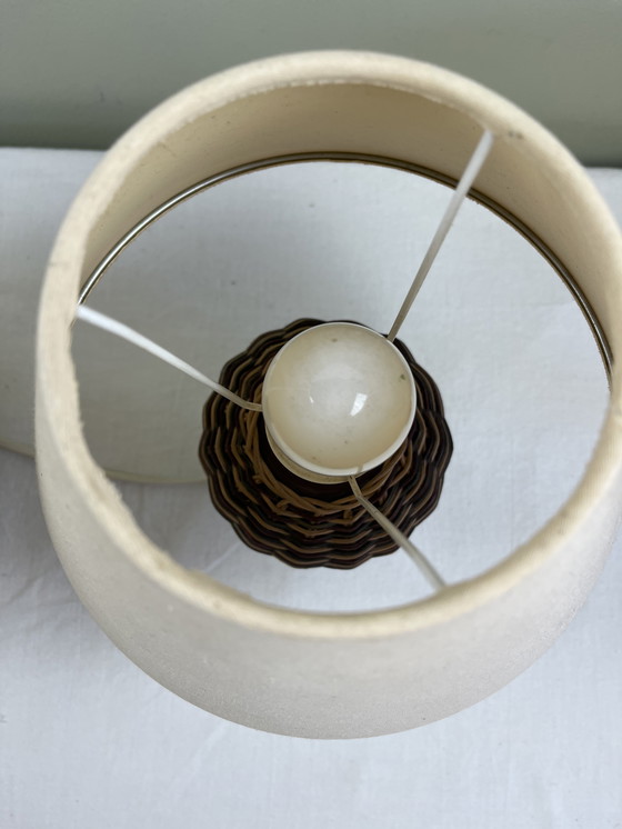 Image 1 of Lampada da comodino vintage in vimini