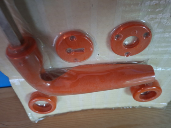 Image 1 of Artemide vintage design orange space age door handle