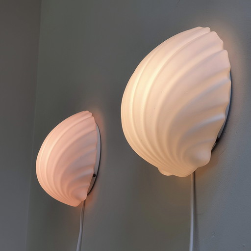 Pair Glashütte Limburg Shell Wall Lamps