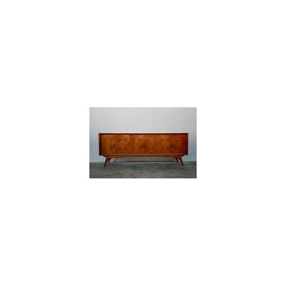 Image 1 of Pair of mid-century Italian cherry and walnut sideboards, 1950s