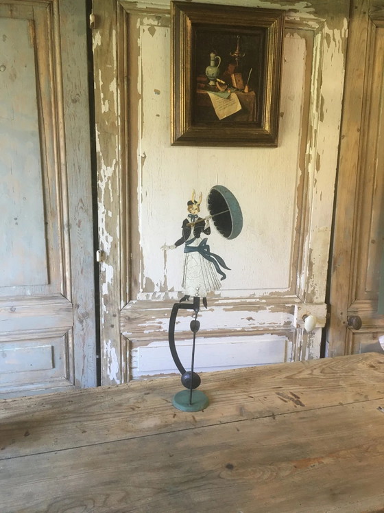 Donna con ombrello in metallo, pendolo – Oggetti decorativi, Vintage (photo 13 of 13)