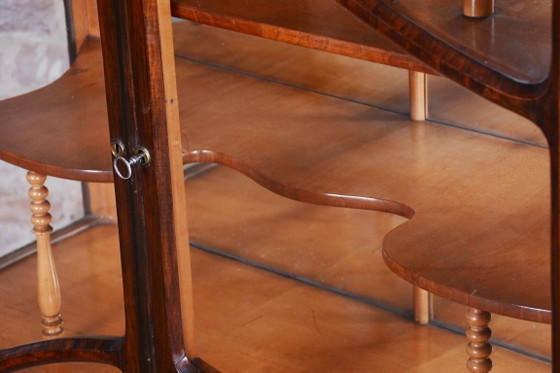 Restored Biedermeier Display Cabinet, Maple, Walnut, Polish, Czech, 1850s – Glass, Wood (photo 10 of 18)