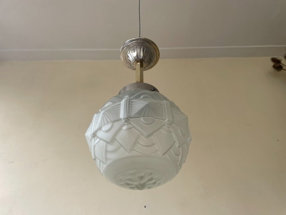 Image 1 of Lampada a sospensione Lampada da soffitto art deco 1930 francese