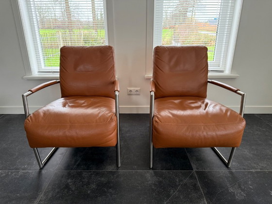 Image 1 of 2x Sillón Musterring de cuero