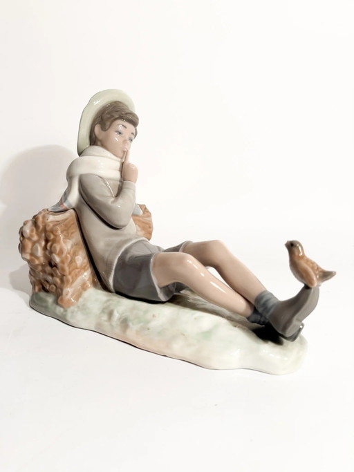 Sculptures en Porcelaine Lladró d'un Jeune Berger, années 80