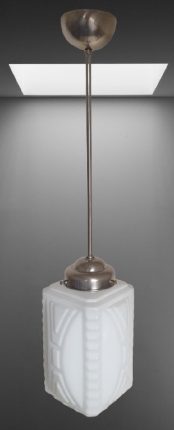 Image 1 of Art Deco hanglamp opaline glas 