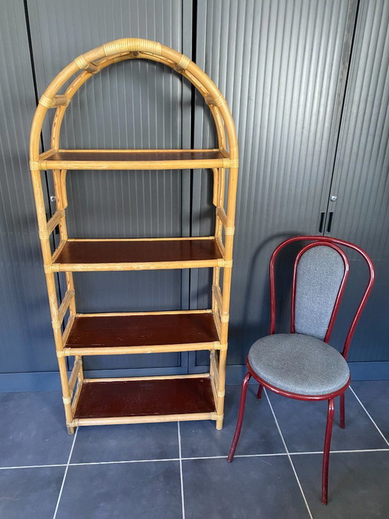 Etagère Bibliothèque En Rotin Vintage Années 70 – Rattan (photo 5 of 20)
