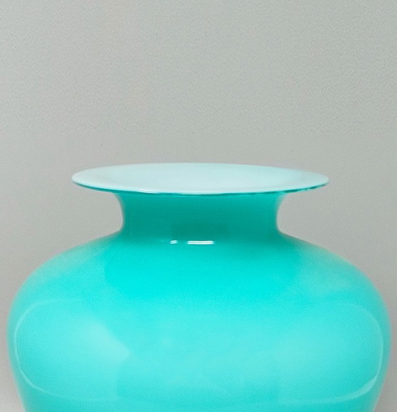 1970s Exquisite Murano Glass Aquamarine Vase by Ca' dei Vetrai – Ca dei Vetrai (photo 6 of 7)