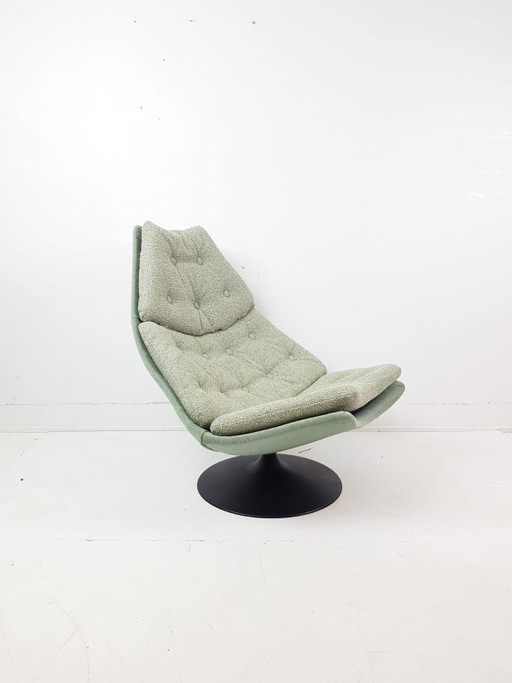 Artifort F588 Groen Ploegstof Monza Multi Nieuw – fauteuils, Metal, Textile