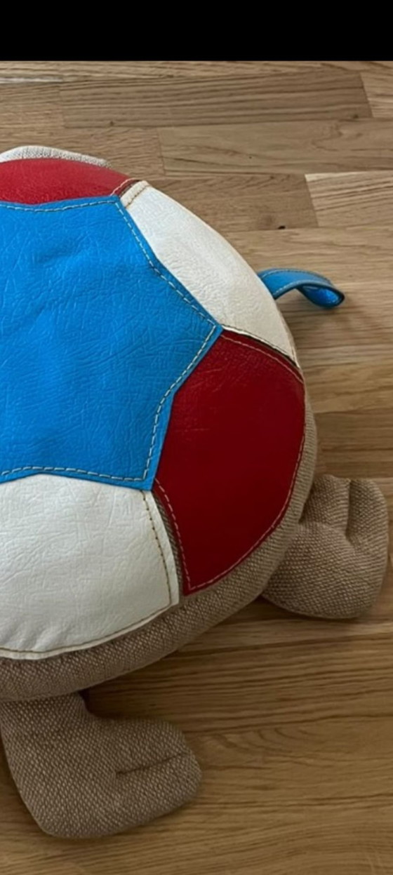 Renate Müller Schildpad, Hockers en poefs, Leer, Textiel, Beige (foto 4 van 5)