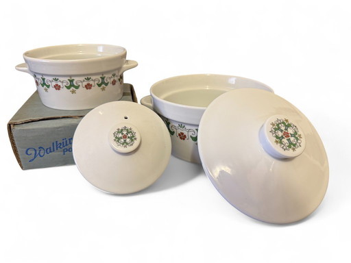 Par de cazuelas de porcelana alemana Walküre