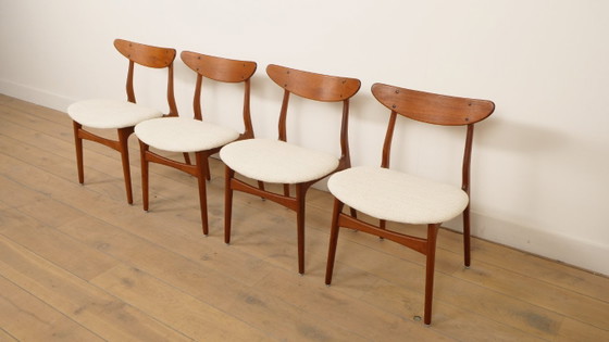 Image 1 of 4 x dining chair | Teak | Newly upholstered