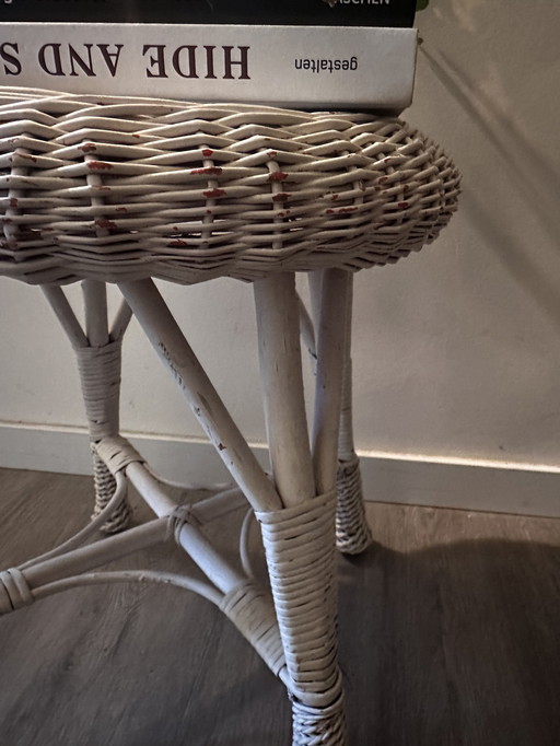 Tabouret vintage en rotin