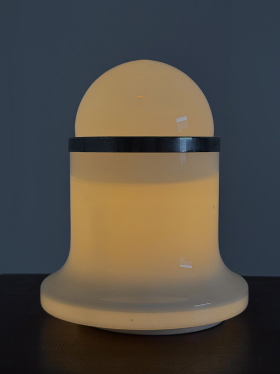 Image 1 of Murano vintage tafellamp wit van Architetti door De Martini, Falconi & Fois 