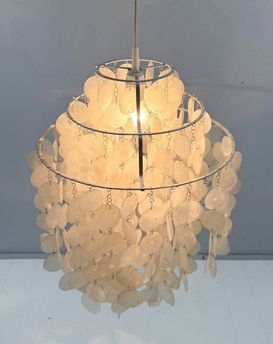 Image 1 of Pendelleuchte/Deckenlampe von Verner Panton, Muschel, Modell:'Fun', 1960er Jahre