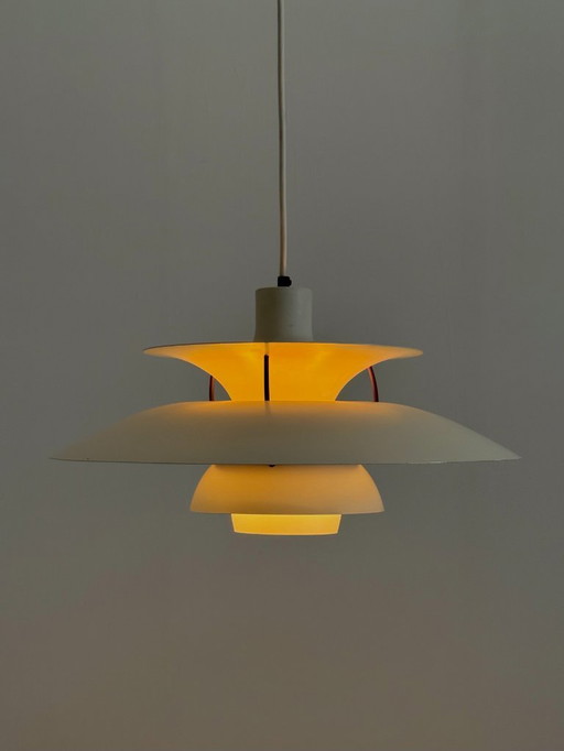 PH5 pendant lamp white by Poul Henningsen for Louis Poulsen