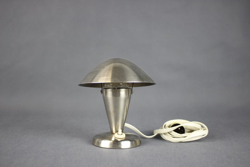 Lampada da tavolo Bauhaus vintage cromata di Josef Hurka, Cecoslovacchia, anni '30