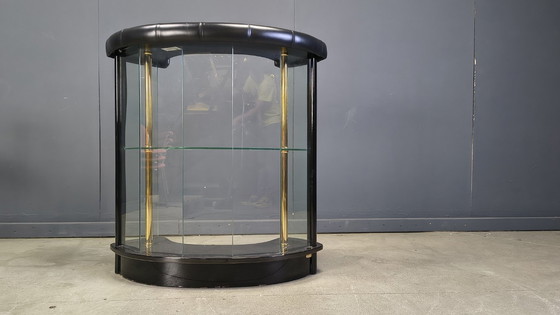 Image 1 of Hollywood-Regency-Bar mit drei Barhockern, 1970er Jahre – Italien