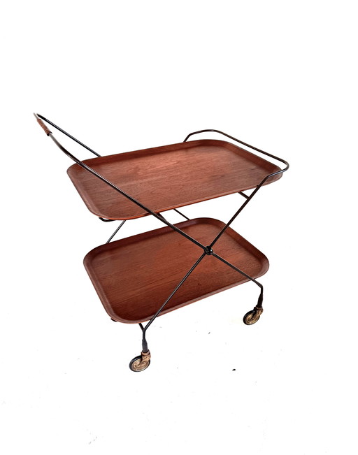 Chariot en teck vintage, Paul Nagel '60