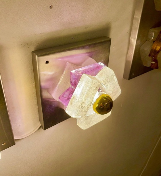 Image 1 of Albano Poli by Poliarte wandverlichting glas murano, Italië 1970