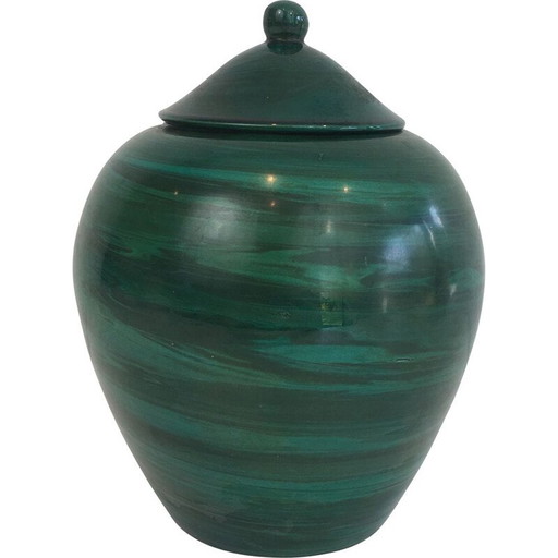 Pot à couvercle en céramique vintage, 1950