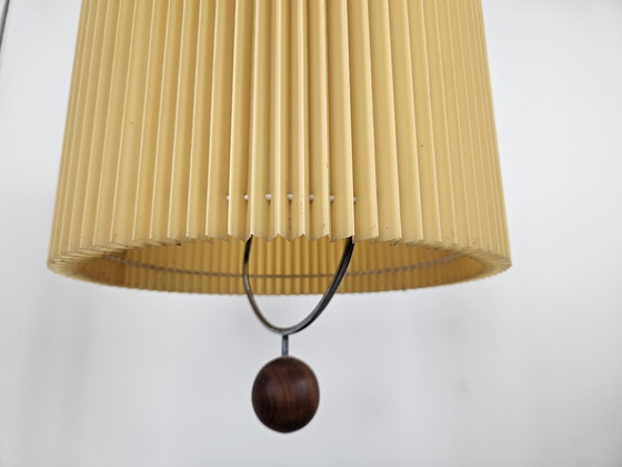 Image 1 of Scandinavian Style Chandelier In Metal And Pleated Paper From The 70S