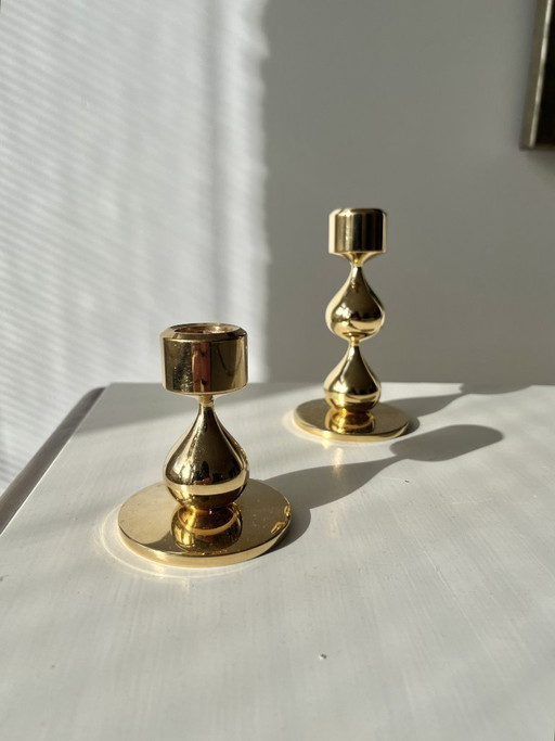 Bougeoir, plaqué or 24 carats – série « Hamlet » d'Asmussen Danmark