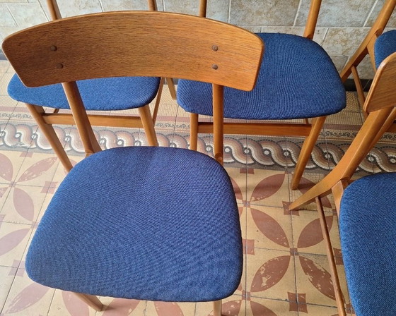 Image 1 of Mid Century Set of 6 Teak Dining Chairs by Farstrup, Denmark 1960s