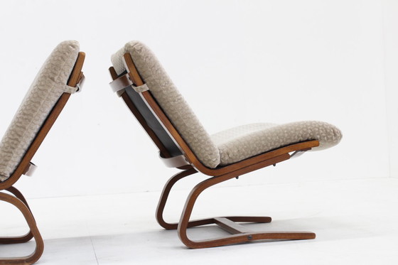 Image 1 of Set of 2 mid century vintage easy chairs 1960s