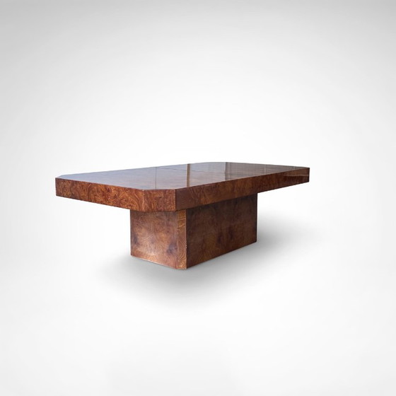 Burl Wood Coffee Table With Bar By Maison Lancel France 1980s (photo 9 of 10)