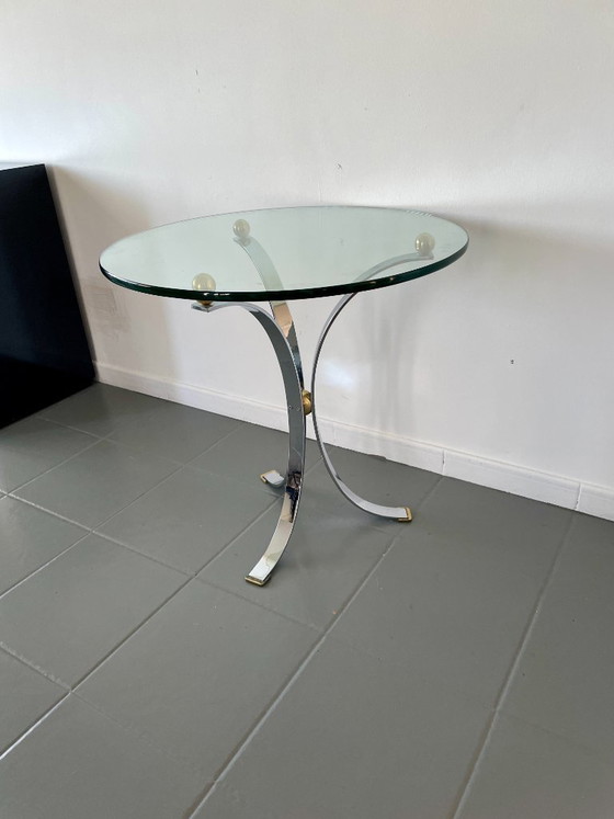 Image 1 of Spectacular original French Modernist design side table from the 1970s by Maison Jansen (France)