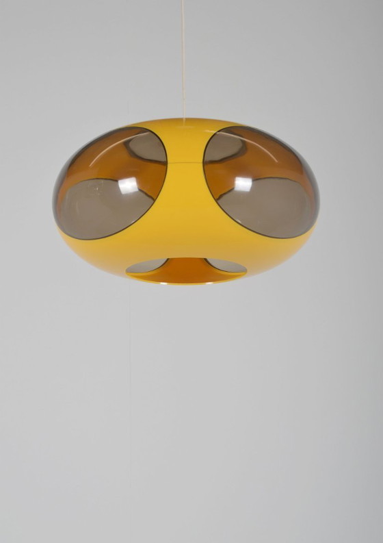 Image 1 of Space age UFO pendant lamp 'Bug Eye' by Massive, 1970s