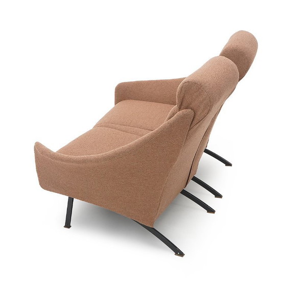 Image 1 of Divano a 2 posti in bouclé nocciola, anni '50