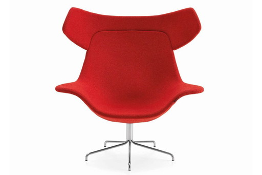 Poltrona Offecct Oyster Easychair rossa di Michael Sodeau