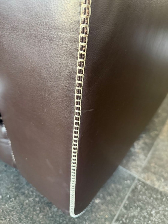 Image 1 of Machalke Valentino Ledersofa-Set, 2-Sitzer + 3-Sitzer mit Hocker – Design – Top-Qualität