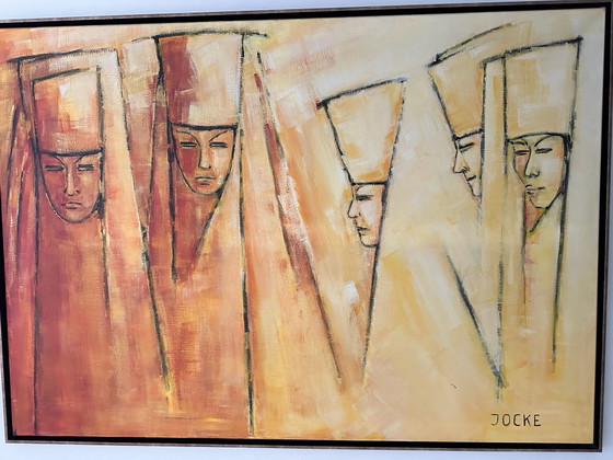 Las 5 monjas de Joke Overwater – Pinturas y dibujos, Lienzo (photo 5 of 7)