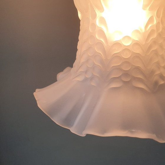 Set di lampade a sospensione vintage antiche in vetro satinato. – Metal (photo 13 of 18)