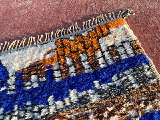 Alfombra Beni Ouarain 300x200 cm – Lana gruesa con motivos tribales – Algodón, Modern (photo 6 of 7)