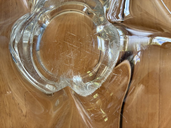 Image 1 of Vintage Mid-Century Crystal Freeform Bowl – Val Saint Lambert / Art Vannes Style