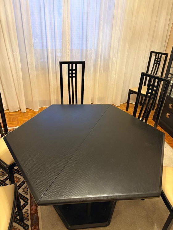 Image 1 of Thonet dining table model 1073 oak black