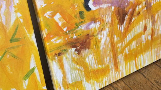 Image 1 of Tríptico excepcional en homenaje a Joan Mitchell – Sin título (1979) – Obra de la École du Louvre