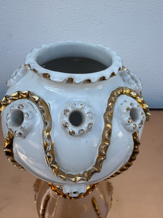 Vaso pique fleurs Émile Tessier Malicorne anni '50 – Vasi, Ceramica (photo 5 of 15)