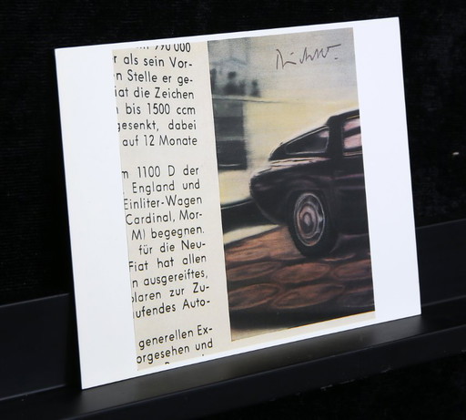 Alfa Romeo par Gerhard Richter – Carte postale signée à la main de 1965