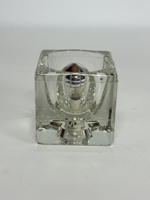 Tischleuchte „Crystal Cube“ im Mid-Century-Design von Putzler. Deutschland, 1970er Jahre.