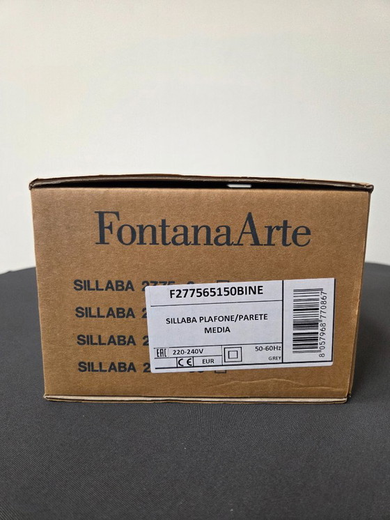 Image 1 of 2x Fontana Arte Sillaba Media wall/ceiling lamps (new)