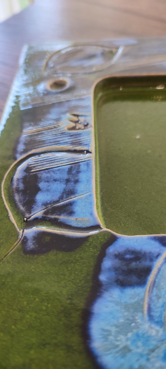 Image 1 of Vintage enamelled ceramic pocket emptier signed, 60s/70s